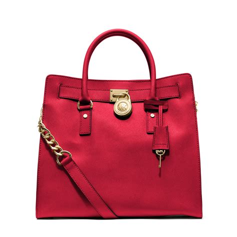 michael kors saffiano wallet red|Michael Kors saffiano leather tote.